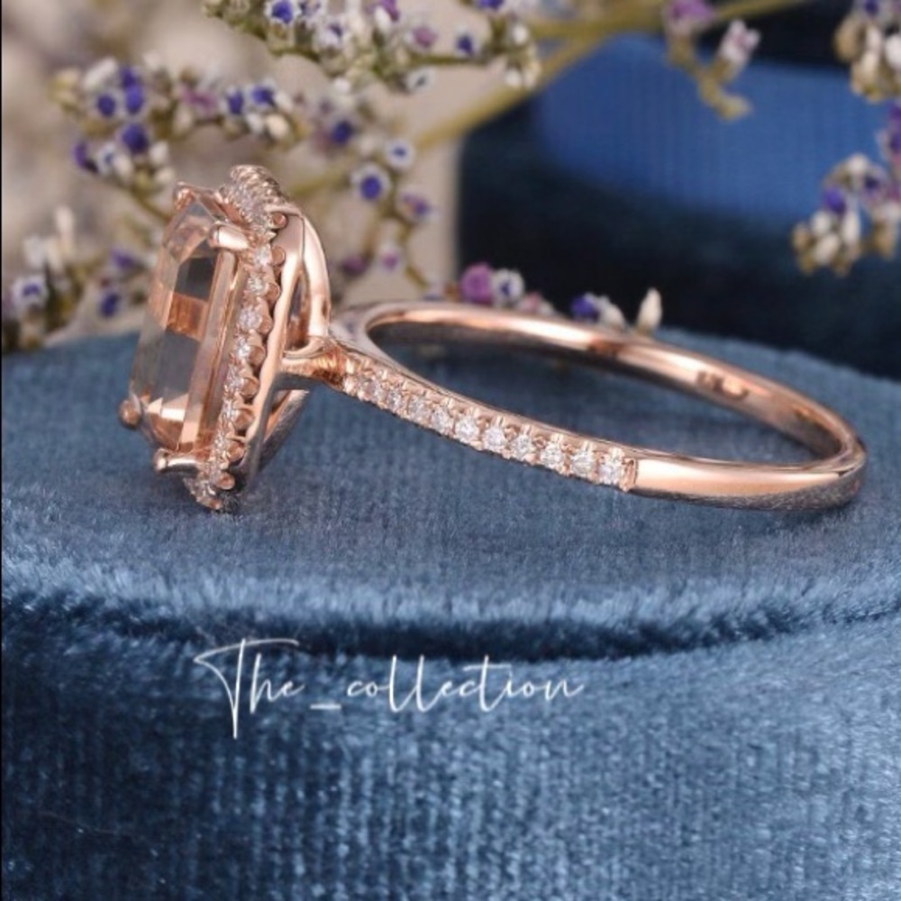 ROSE GOLD PLATED DIAMOND RING - Picture 4 of 4